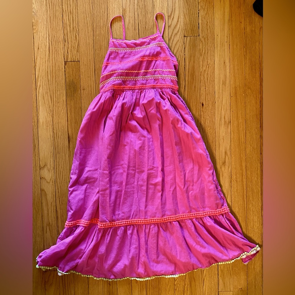 Girls Pink Cat & Jack Maxi Dress with adjustable straps. Size L(10-12)
